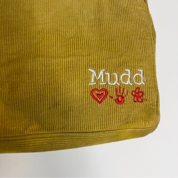 Vtg Y2K MUDD Corduroy Mini Bag Purse Yellow Classic Phone Case Pouch - Picture 2 of 16